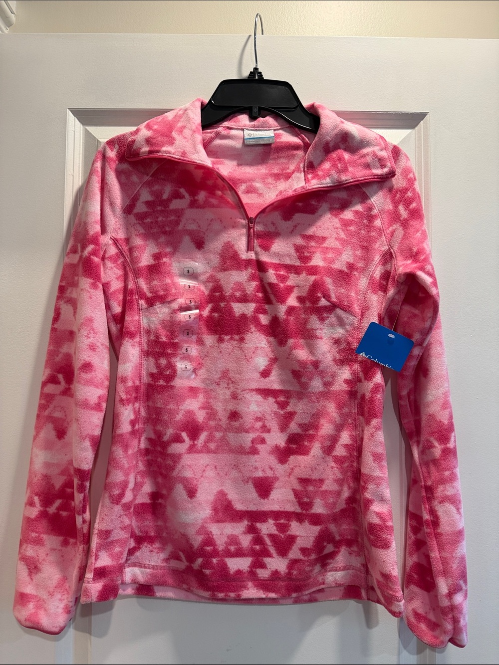 Columbia Pink Patterned Artic Half-Zip Fleece Pullover NWT